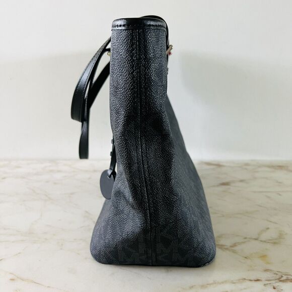 MICHAEL KORS Jet Set Travel Black Top Zip Tote Bag - Picture 5 of 9